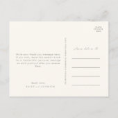 ワイルドフラワーお洒落ブーケ |アイボリーありがとう ポストカード (裏面)