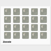 ワイルドフラワーお洒落ブーケ | Sage Green Envelope スクエアシール (シート)