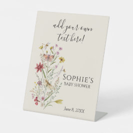 ワイルドフラワーお洒落ベビーの開花カスタム語 台座サイン