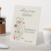 ワイルドフラワーお洒落ベビーの開花カスタム語 台座サイン (インサイチュ)