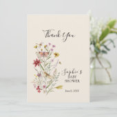 ワイルドフラワーお洒落ベビーイン開花 サンキューカード (スタンド正面)