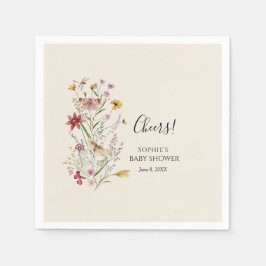 ワイルドフラワーお洒落ベビーイン開花 スタンダードカクテルナプキン