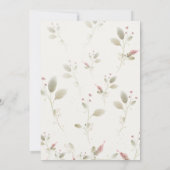 ワイルドフラワーお洒落ボホの結婚式の日付を保存 招待状 (裏面)