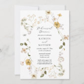 ワイルドフラワーお洒落ボホリハモダンーサルディナー 招待状 (正面)