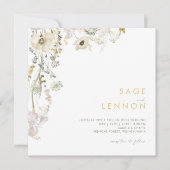 ワイルドフラワーお洒落メドウスクエア結婚ズ 招待状 (正面)