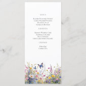 ワイルドフラワーお洒落メドウズメニュー メニュー (裏面)