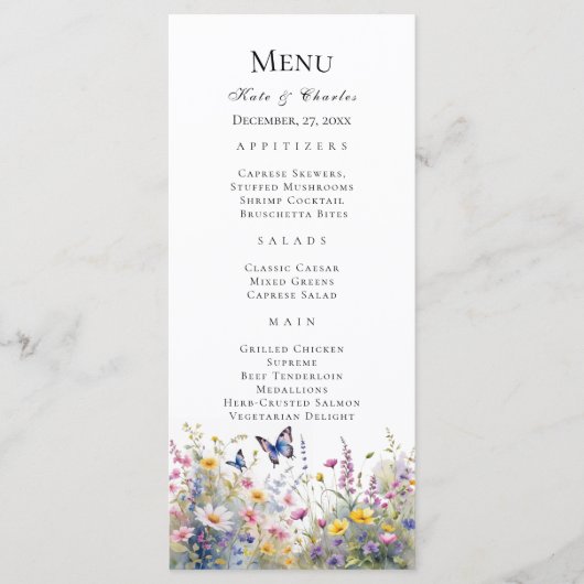 ワイルドフラワーお洒落メドウズメニュー メニュー (正面)