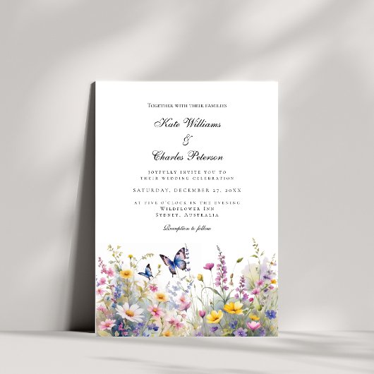 ワイルドフラワーお洒落メドウズ招待状 招待状
