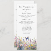 ワイルドフラワーお洒落メドウズ結婚式 プログラム (正面/裏面)