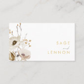 ワイルドフラワーお洒落メドウフラット結婚ズ プレイスカード (裏面)