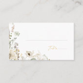 ワイルドフラワーお洒落メドウフラット結婚ズ プレイスカード (正面)