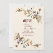 ワイルドフラワーお洒落メドウブライダルシャワー 招待状 (正面)