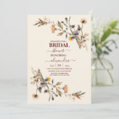 ワイルドフラワーお洒落メドウブライダルシャワー 招待状 (スタンド正面)
