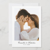 ワイルドフラワーお洒落リースフォト結婚ズ サンキューカード (裏面)