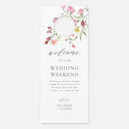 ワイルドフラワーお洒落庭園の結婚式が邪魔しない ドアノブサイン