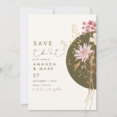 ワイルドフラワーお洒落春サマー秋招待状 招待状 (正面)