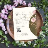 ワイルドフラワーお洒落春サマー秋 サンキューカード