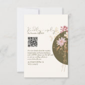 ワイルドフラワーお洒落春サマー秋 出欠カード (正面)