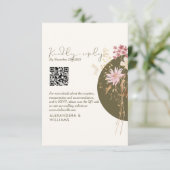 ワイルドフラワーお洒落春サマー秋 出欠カード (スタンド正面)