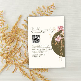 ワイルドフラワーお洒落春サマー秋 出欠カード