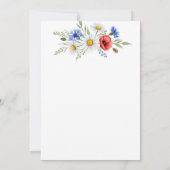 ワイルドフラワーお洒落結婚式招待状の背景 招待状 (裏面)