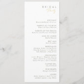 ワイルドフラワーお洒落結婚式 プログラム (裏面)