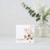 ワイルドフラワーお洒落開花フローラ スクエア名刺 (スタンド正面)