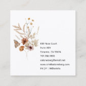 ワイルドフラワーお洒落開花フローラ スクエア名刺 (裏面)