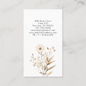 ワイルドフラワーお洒落開花 名刺 (裏面)