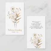 ワイルドフラワーお洒落開花 名刺 (正面/裏面)