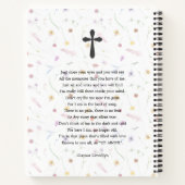 ワイルドフラワーお祝いオブライフ葬儀ゲストブック ノートブック (裏面)