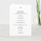 ワイルドフラワーお祝い生涯写真葬儀 プログラム (裏面)