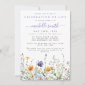 ワイルドフラワーお祝い追悼式 招待状 (正面)