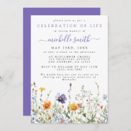 ワイルドフラワーお祝い追悼式 招待状