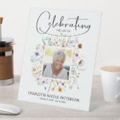 ワイルドフラワーお祝い・オブ・フォト・メモリアル 台座サイン (インサイチュ)