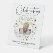 ワイルドフラワーお祝い・オブ・フォト・メモリアル 台座サイン (正面)