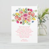 ワイルドフラワーかわいいフローラベビーシャワーサンキューカード サンキューカード (スタンド正面)