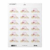 ワイルドフラワーかわいらしのアドレス ラベル (フルシート)