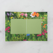 ワイルドフラワーかわいらしの牧草地グリーティングカード カード (内部)