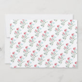 ワイルドフラワーかわいらしの美しいフローラブライダルシャワー 招待状 (裏面)