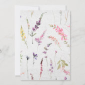 ワイルドフラワーかわいらしウォーター色紙1st誕生日 招待状 (裏面)