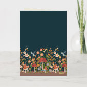 ワイルドフラワーかわいらしカスタマイズエージ誕生日カード カード (裏面)