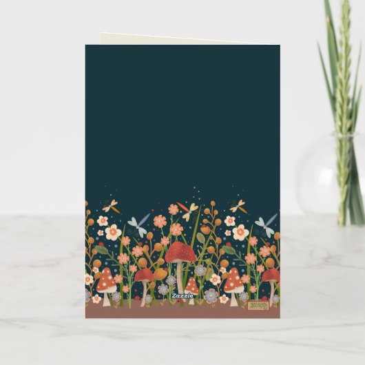 ワイルドフラワーかわいらしカスタマイズエージ誕生日カード カード (裏面)