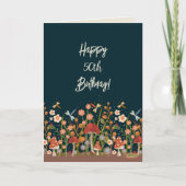 ワイルドフラワーかわいらしカスタマイズエージ誕生日カード カード (正面)