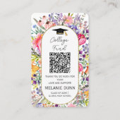 ワイルドフラワーかわいらしカレッジ基金の卒業 名刺 (正面)