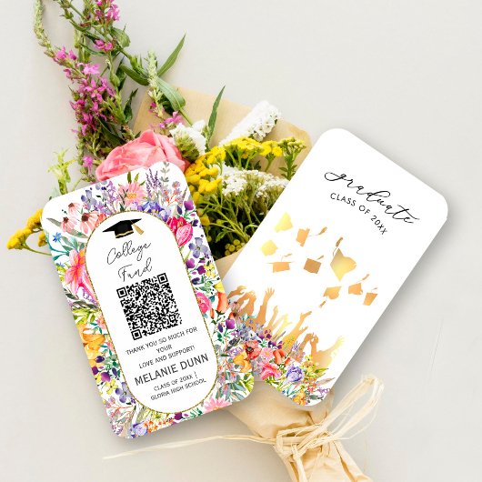 ワイルドフラワーかわいらしカレッジ基金の卒業 名刺