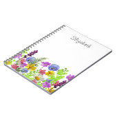 ワイルドフラワーかわいらしズ名前をカスタムする ノートブック (左側)