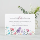 ワイルドフラワーかわいらしズ水彩結婚式招待状 招待状 (スタンド正面)