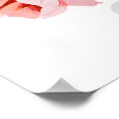 ワイルドフラワーかわいらしピンクボウ赤ちゃんシャワーへようこそ ポスター (角)