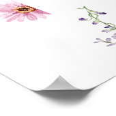 ワイルドフラワーかわいらしフレームブライダルシャワーへようこそ ポスター (角)